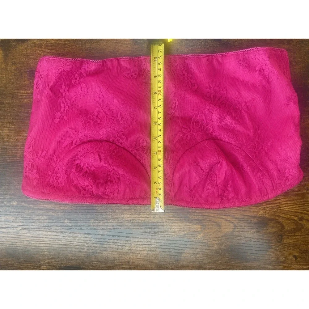PrettyLittleThing Plus Hot Pink Lace Cup Detail Bandeau Corset Top NWT Size 16‎ - Picture 8 of 8